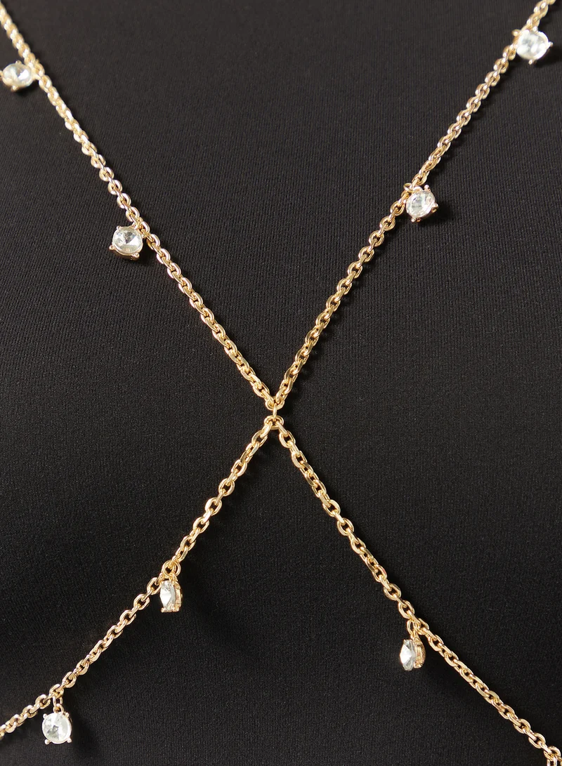 ELLA Diamonte Rhinestone Embellished Body Waist Chain